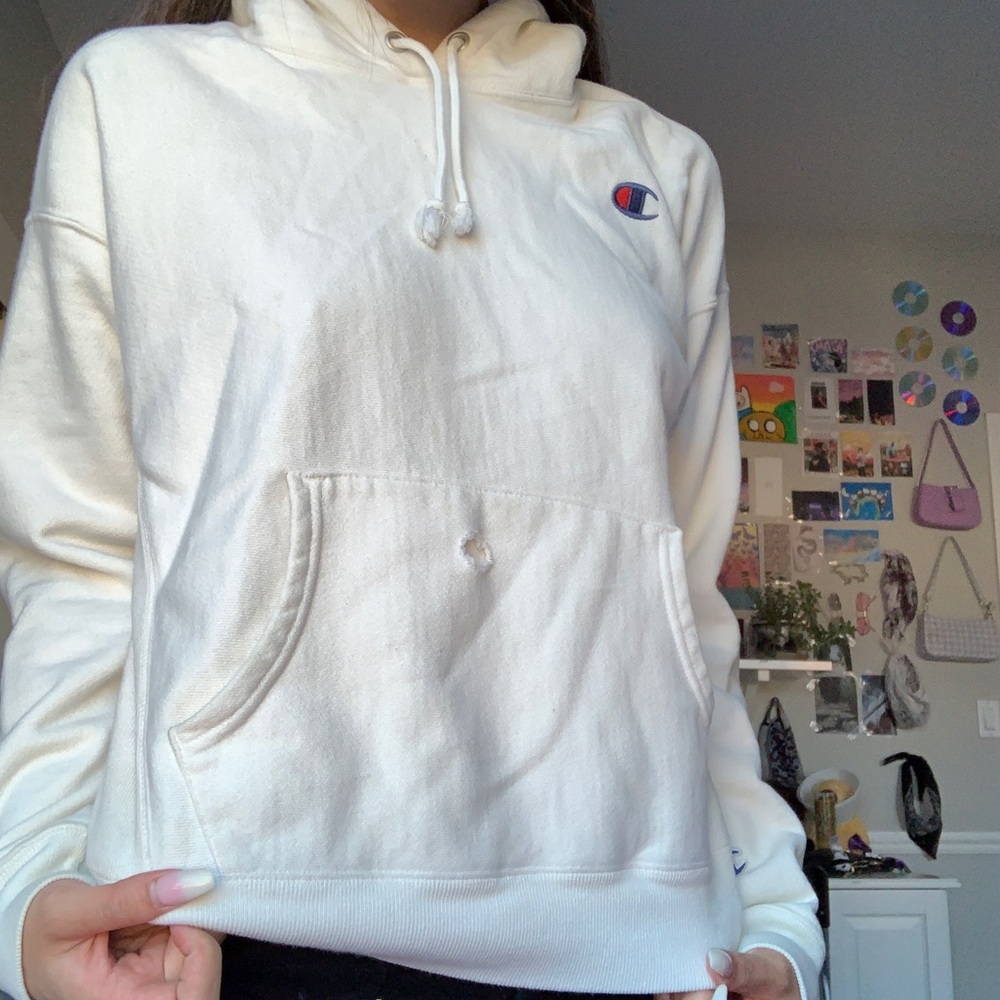 white champion hoodie